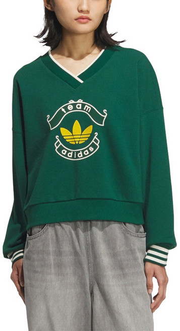 ADIDAS 女 IH SWEATCREW W 圓領T