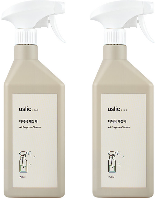 어슬릭 다목적 세정제 주방 기름때 찌든때 청소 클리너, 2개, 750ml
