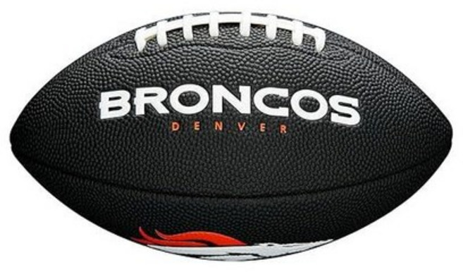 WILSON Sporting Goods NFL 볼티모어 레이븐스 팀 로고 미식축구공 블랙 미니 사이즈 107816, 덴버 브롱코스, 1개