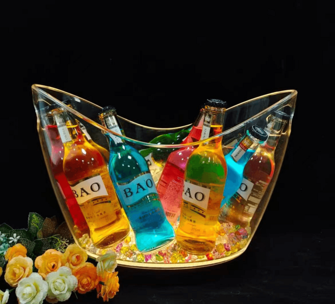 샴페인 라이트 주류 보관통 조명 LED 업소용 VIP, 하프 보울 스몰 4L