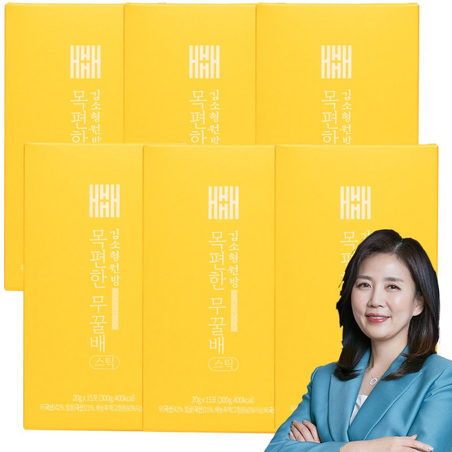 김소형원장 목편한 무꿀배 스틱, 6박스, 300g