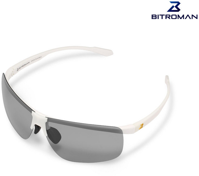 14g 초경량 스포츠 자전거고글 편광 변색 투명 여자 남자선글라스 등산 골프 6종 코패드증정, 화이트, 1개