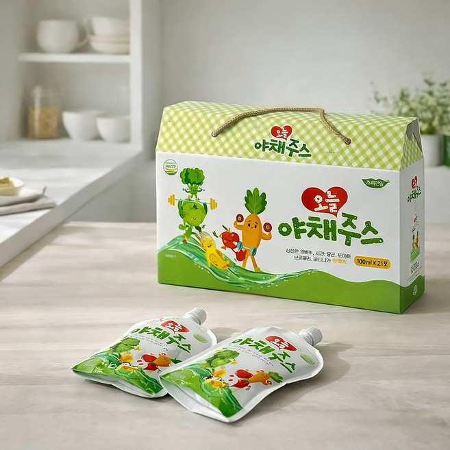 초록한입 생생 오늘야채주스, 100ml, 21개