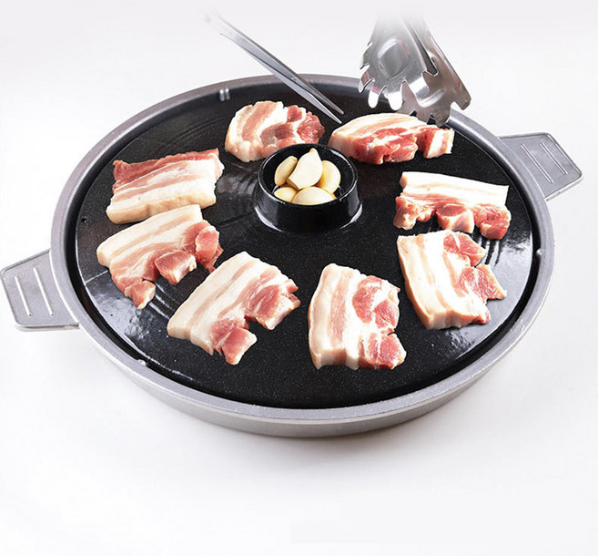 맥반석 솥뚜껑 삼겹살팬 고기 불판 달빛스토어, 1개