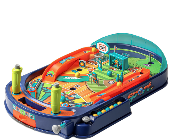 運動公園 多合一運動彈珠台 雙人對戰桌遊 兒童趣味玩具, 多色, 1個