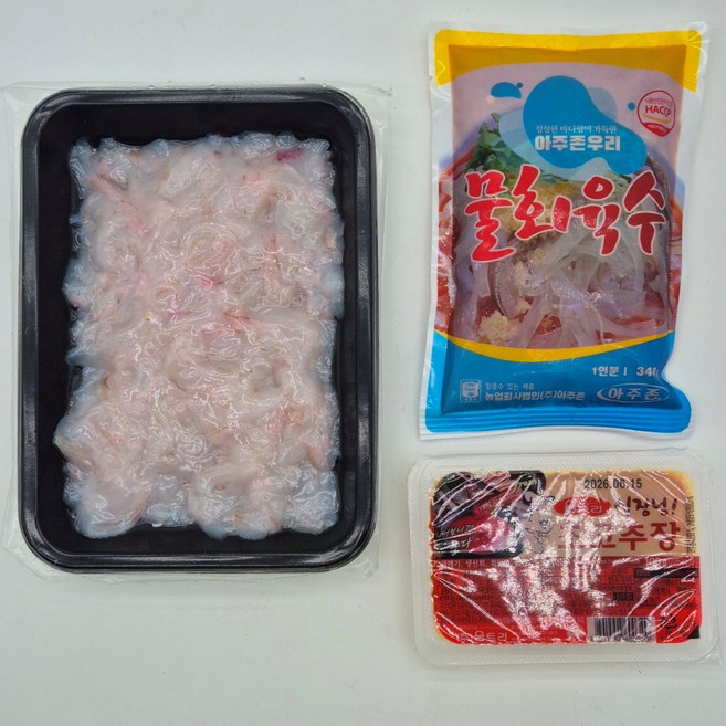 [영덕 물가자미 축제] 미주구리 세꼬시 물회 육수 초장 포함, 1개, 300g