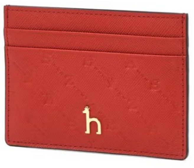 헤지스 단색 소가죽 여성 카드지갑 (선물포장)