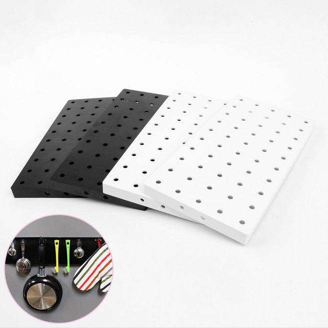 벽 인테리어 타공보드 소품수납 선반 타공판 페그보드 부품별도 15cmx25cm, 흰색, 1개