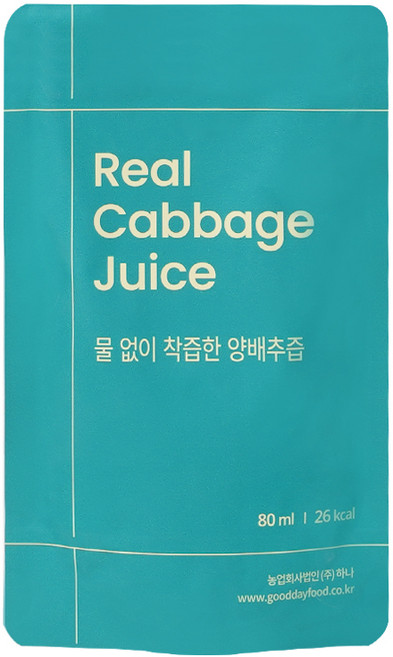 좋은하루식품 물 한방울도 넣지 않은 100% NFC 착즙 양배추즙 80ml 30포, 1개