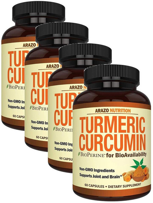 아라조 뉴트리션 터메릭 커큐민 캡슐 Arazo Nutrition Turmeric Curcumin, 4개, 60정