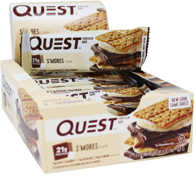 QUEST NUTRITION 高蛋白能量脆棒 12條入, 棉花糖巧克力夾心餅口味, 720g, 1盒