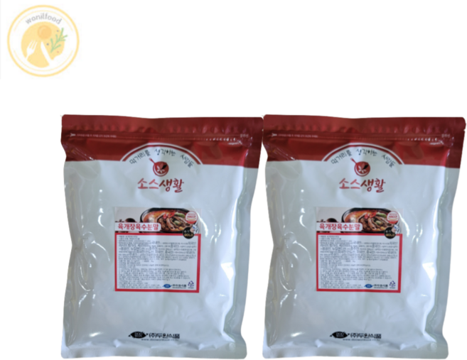 [두원식품] 육개장 육수 분말, 2개, 1kg