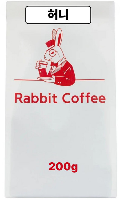 래빗커피 허니 블렌드 콜롬비아 과테말라 원두커피 원두콩 가성비 갓볶은 원두, 홀빈(분쇄안함), 200g, 1개