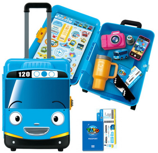 타요 여행 캐리어 2026신상 타요 모래놀이/타요 물놀이/타요 스탬프/타요 스티커, 1개