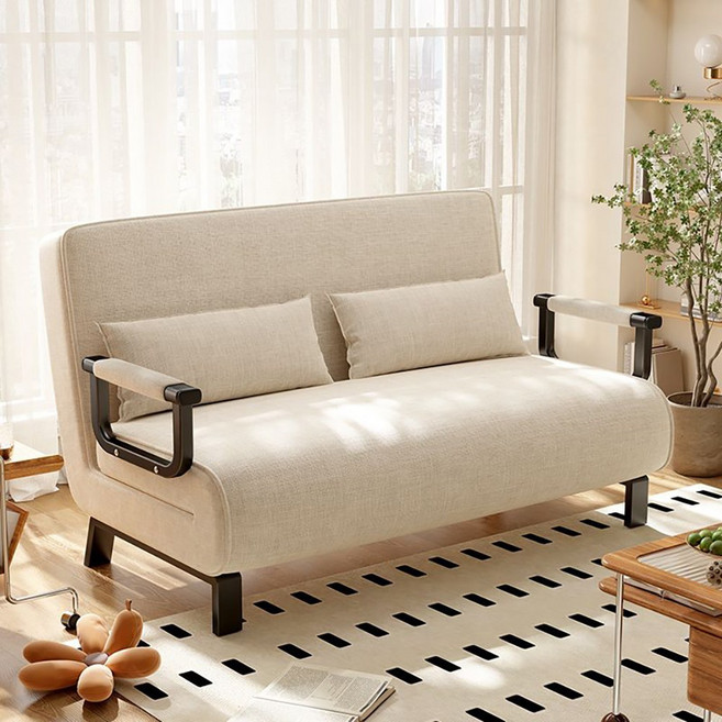 라운지 사무실 다용도 접이식 소파베드 거실 침실 1인용 쇼파, 화이트