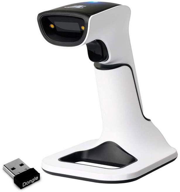 스탠드 블루투스 바코드 스캐너가 3 in 1 휴대용 용 1D2D 스캐너 USB 핸드헬드 무선 스탠드가 배터리 장착된 충전식 Scan enger 리더 차세대 바코드/QR, 9600 수신기 액세서리 1개, 1개