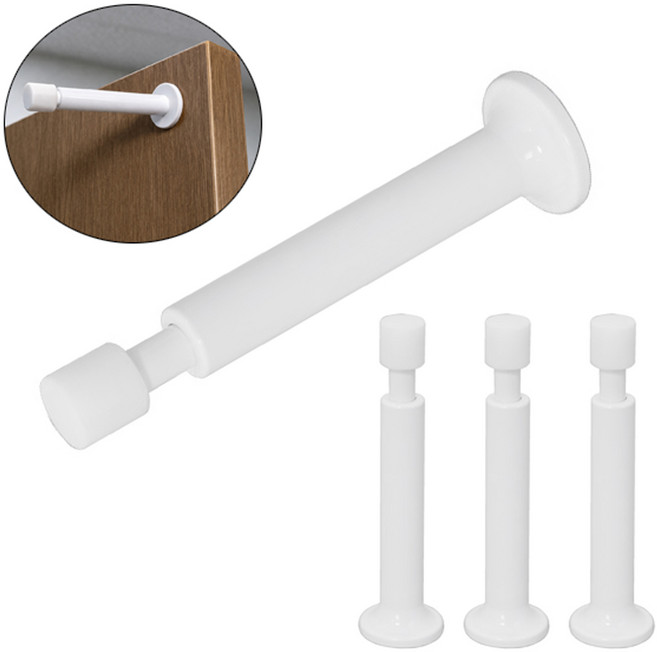 목문용 스프링 일자 도어 스토퍼 4개 1세트 BS-330AP 화이트 문 닫힘 충격 방지 완화, DS018.스프링일자 BS-330AP