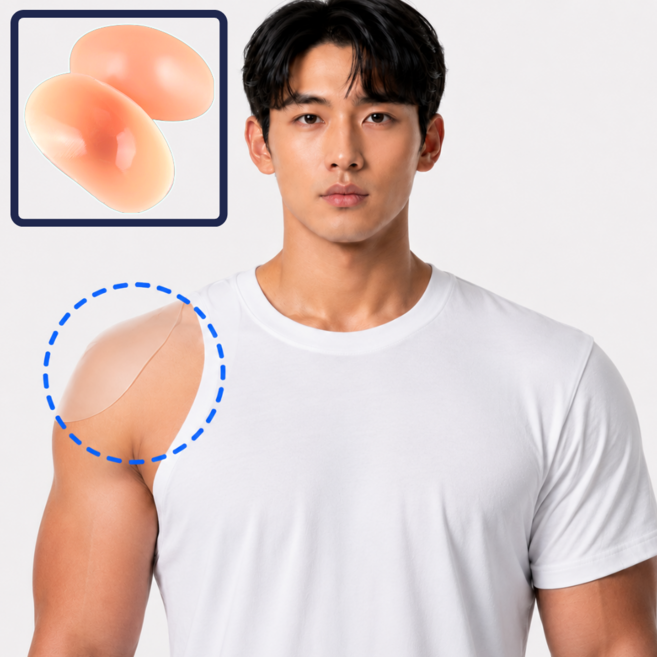 포비온 어깨뽕 패드 보정 숄더핏 남자 실리콘
