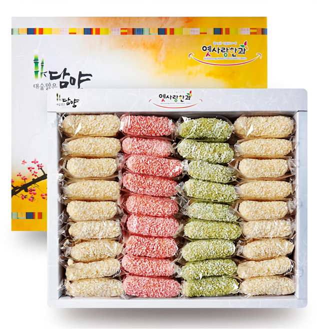담양한과 꽃창포 삼색유과 선물세트, 640g, 1세트