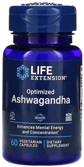 라이프 익스텐션 Optimized Ashwagandha 아쉬와간다 베지 캡슐 60정, 1개 - 쿠팡