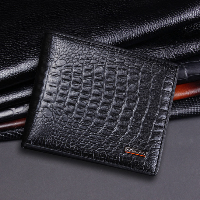 크리스찬케리 남성 반지갑 소가죽 CK-1104 악어무늬 카드 지폐 수납 지갑