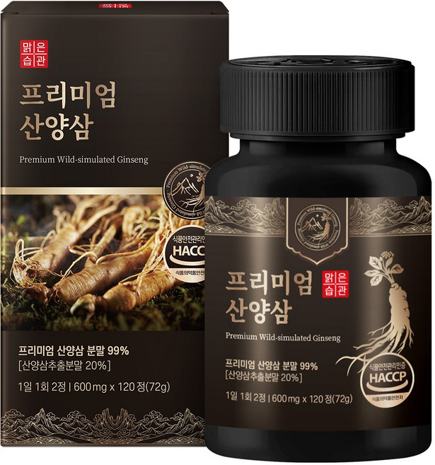 [8년근] 프리미엄 산양삼, 1개, 120정