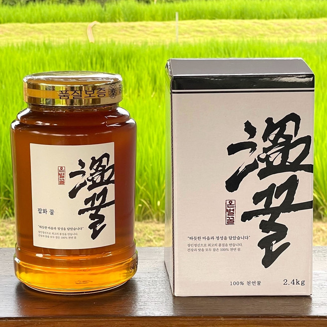 온벌꿀 자연벌꿀 잡화(야생화)꿀 [천연], 2.4kg, 1개