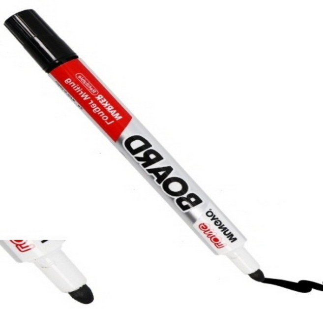 우주하이 긴 유성마카펜 단품 유성펜 코팅지, 청색, 1개, 청색