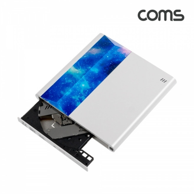 Coms ES120 Coms 2in1DVD플레이어겸용외장형ODD CD&DVDRW(Read/Writer) USB3.0 휴대용 DVD-ROM CD-ROM TV연결 PC/노트북연결, 1개