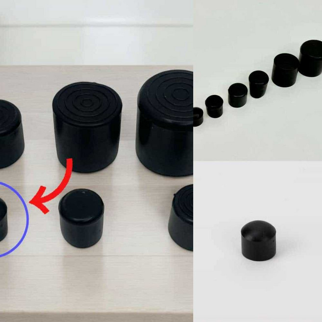 마감용 원형 합성고무 캡 16mm 소음방지 파이프고무마개 이물질방지 의자발받침