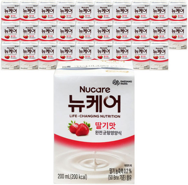 뉴케어 정품 딸기맛 완전균형영양식, 200ml, 30개