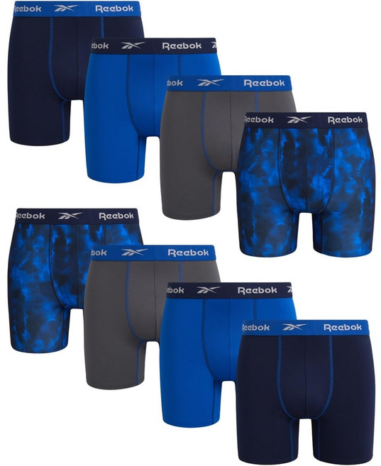 리복 남성 드로즈 팬티 8팩 복서 브리프 퍼포먼스 스트레치 속건