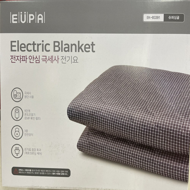 105X180cm 전기요 싱글사이즈 극세사 EUPA