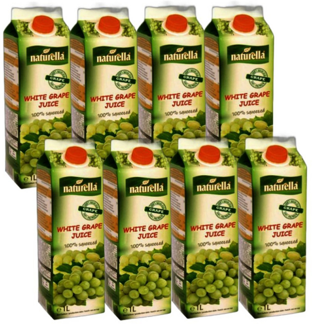 네이처렐라 백포도주스 100% 과일 천연 착즙 주스 1L x8개, 8개