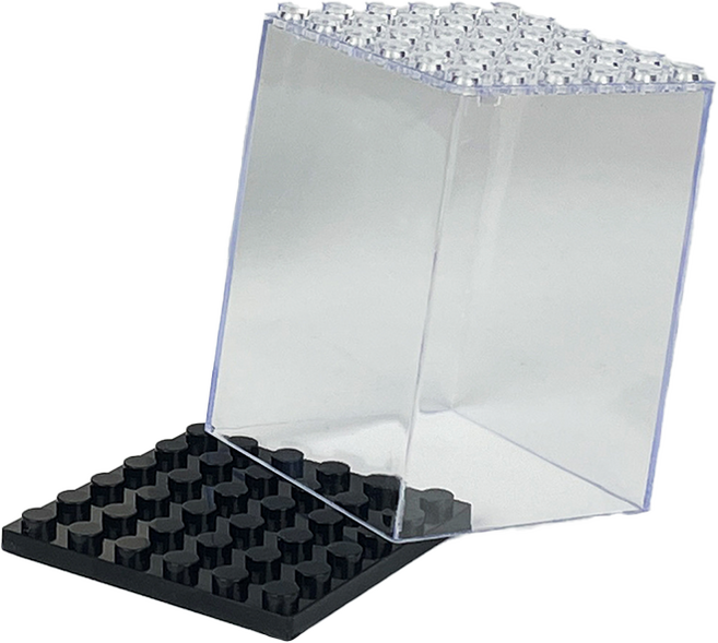 꼼지락 레고 싱글 피규어 케이스, 1개, 검정