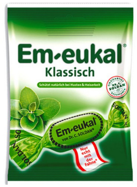 엠오이칼 클래식 무가당 독일 목캔디, 75g, 2개