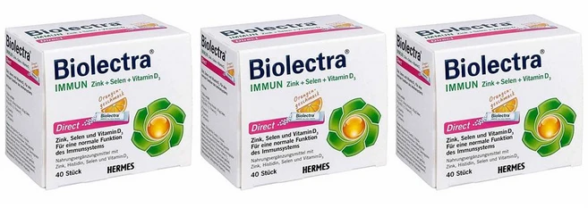 헤어메스 바이오렉트라 이뮨 다이렉트 40포 3팩 오렌지 HERMES Biolectra Immun Direct Pellets 40 pc., 1g, 3개 - 쿠팡