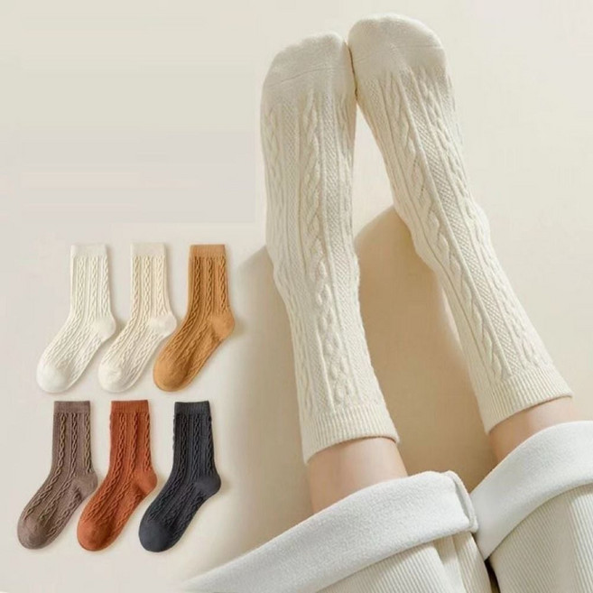 꽈배기 중목양말 6종세트 UC-0169 dmt+2008xz