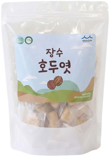 장수식품 호두엿, 500g, 1개