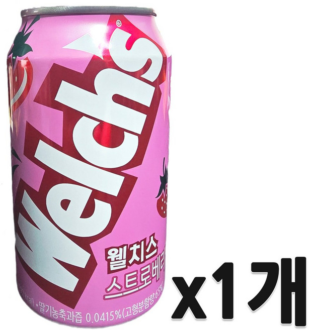 농심 웰치스 딸기 355ml, 1개