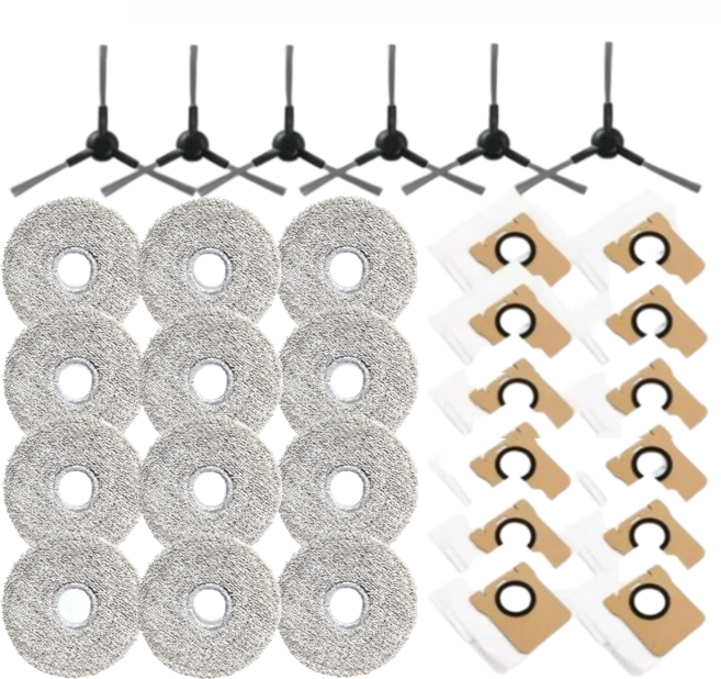 비브랜드 호환 jonr 존알 p20 pro 소모품, 1개, 사이드브러시 물걸레 먼지봉투  30pcs