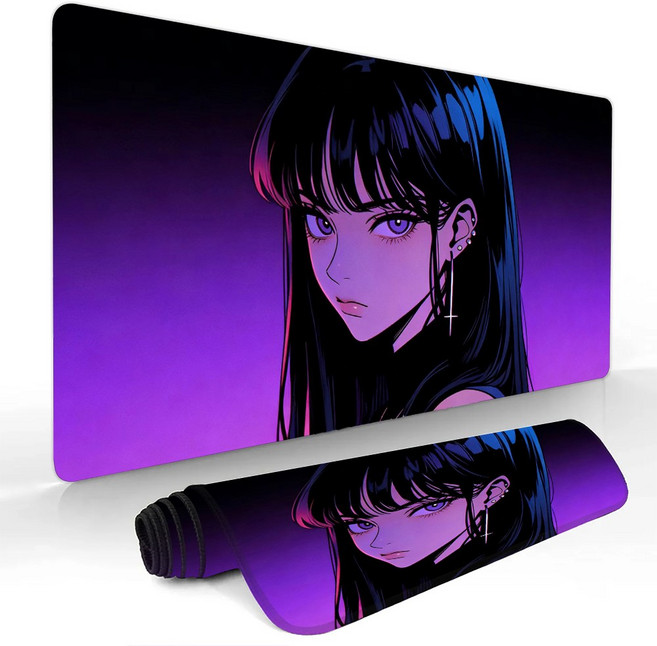 장패드 게이밍 마우스패드 대형 키보드패드 데스크매트 400X900X3MM, 1개, 여자아이  4