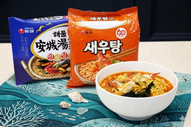 노엘커머스 별미라면 해물안성탕면 새우탕면, 2개