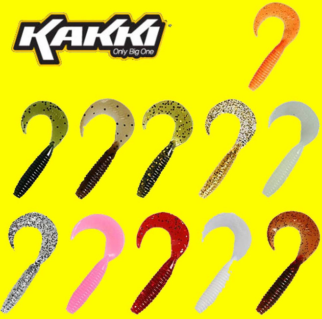 다사가 카키 그럽웜 1.5인치웜 2인치웜 3인치웜 4인치웜 쏘가리 꺽지 농어 광어 우럭 지그헤드 웜, 1개