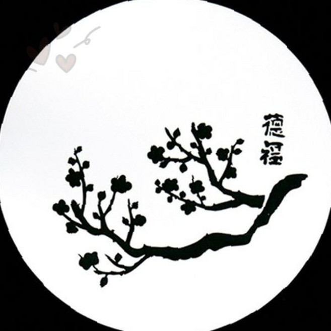 동양화 매화나무 가지 문양 케이크 장식 스텐실 틀 홈베이킹 제과 제빵 디저트, 1개