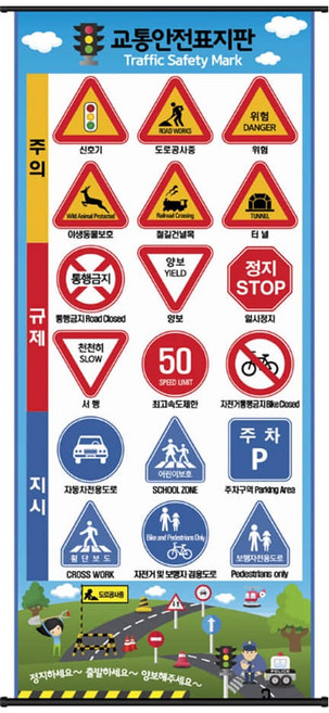교통안전표지판 벽걸이 안전교육교구