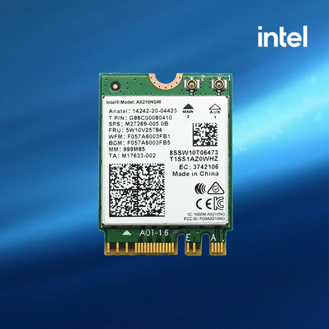 인텔 AX210NGW 무선랜카드 Wi-Fi 6E 블루투스 5.3