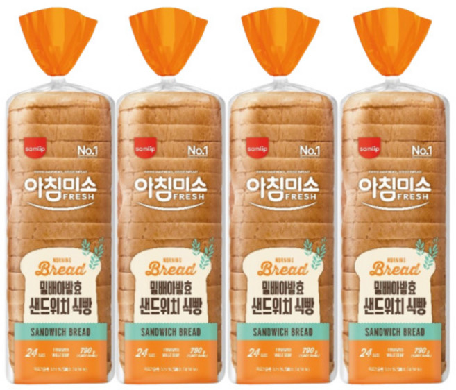 삼립 모닝 토스트&샌드위치식빵 768G_무료배송, 768g, 4개
