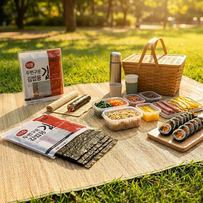 미림 두번구운 김밥용김 100매, 1개, 200g