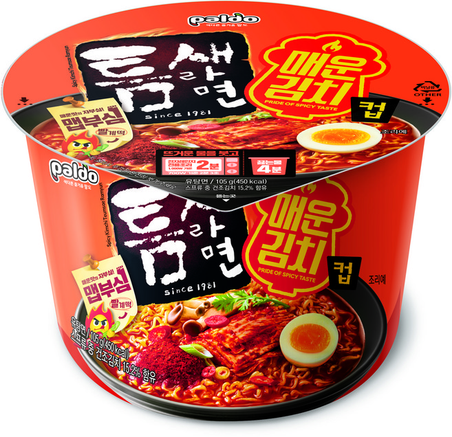 틈새라면 매운김치컵라면, 15개